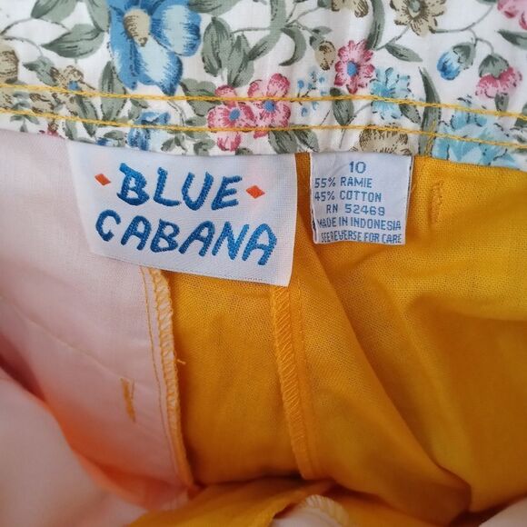 Vintage Blue Cabana yellow shorts - Picture 5 of 5